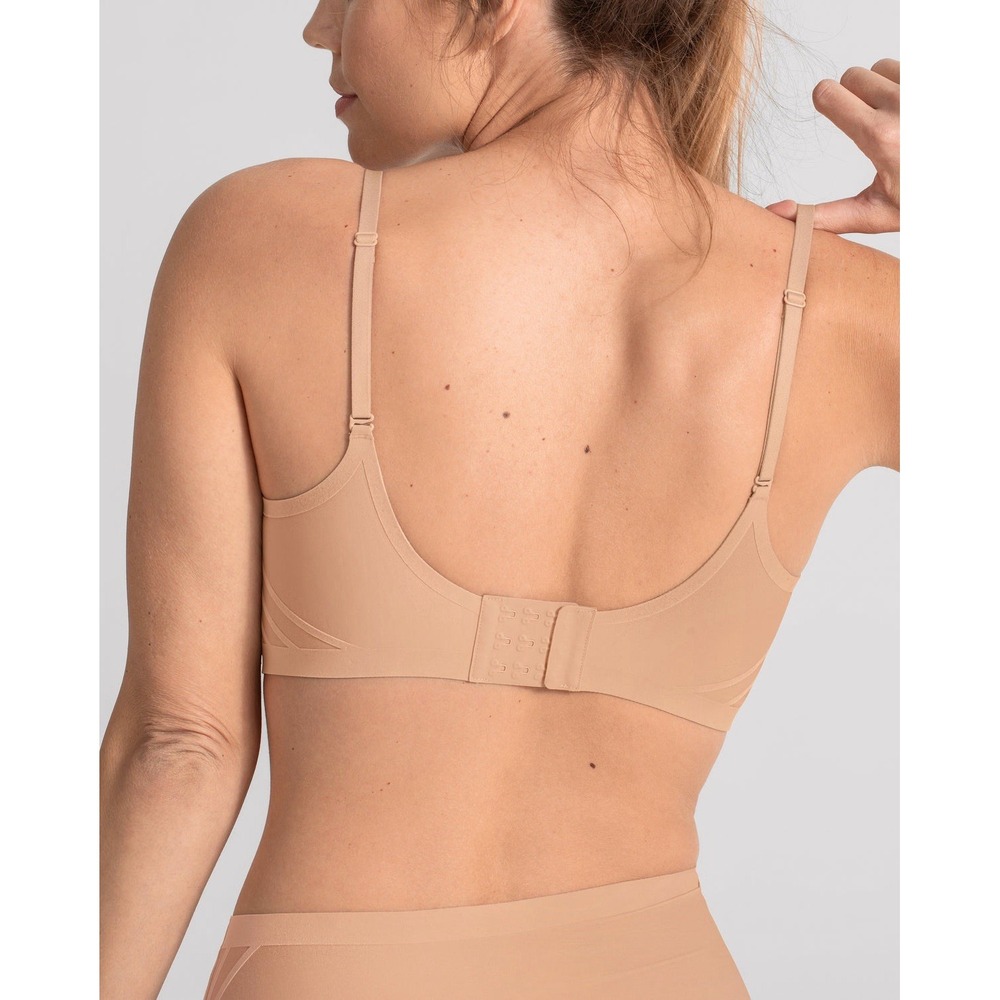 Honeylove Silhouette Bra Size 1X‎ Beige Seamless Wireless Smooth Comfort Support - Picture 2 of 12